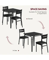 gaomon Dining Table for 2, Small Table and Chairs Set of 2, Square Dinette Set for 2, Dinner Table Set