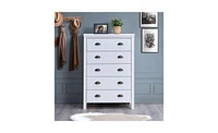 Slickblue 5-Drawer Chest with Interlock Drawer Feature for Secure and Organized Storage