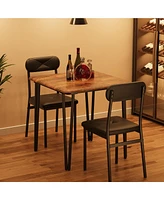 gaomon Dining Table Set of 2, Small Kitchen Table with Chairs for 2 with Upholstered Chairs, 3 Piece Dining Table Set