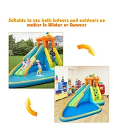 Costway Kids Bounce House Castle Splash Water Pool W/ 740W Blower