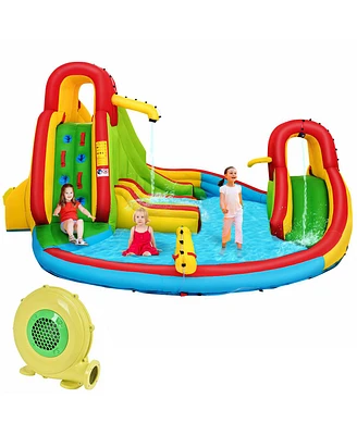 Costway Kids Inflatable Water Slide Bounce Park Splash Pool