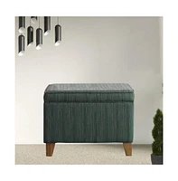 Slickblue Wooden Ottoman for Stylish Seating and Practical Storage in Living Room or Bedroom