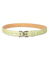 Sam Edelman Double-e Plaque High Shine Patent Leather Belt
