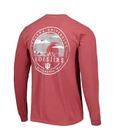 Image One Men's Crimson Indiana Hoosiers Circle Campus Scene Long Sleeve T-Shirt