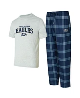 Concepts Sport Men's Blue/Gray Georgia Southern Eagles T-Shirt Pants Sleep Set