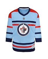 Outerstuff Big Boys and Girls Light Blue Winnipeg Jets Anniversary Replica Jersey
