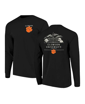 Image One Men's Black Clemson Tigers Comfort Colors Campus Nights Long Sleeve T-Shirt