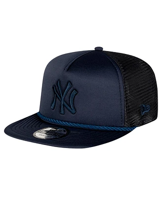 New Era Men's Navy New York Yankees Tone Foam Meshback Golfer Snapback Hat