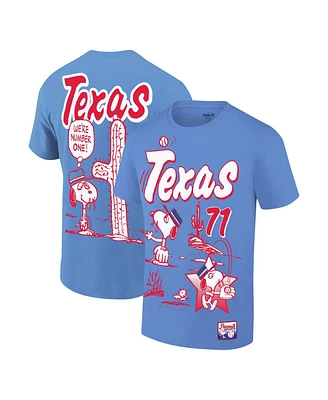 Ripple Junction Men's Royal Peanuts Texas Baseball T-Shirt