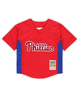 Mitchell & Ness Toddler Roy Halladay Red Philadelphia Phillies Cooperstown Collection Mesh Batting Practice Jersey