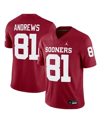 Jordan Men's Mark Andrews Crimson Oklahoma Sooners Alumni Player Game Jersey