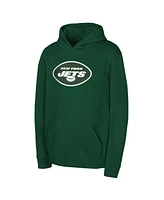 Outerstuff Big Boys and Girls Green New York Jets Team Logo Pullover Hoodie