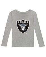 Outerstuff Big Boys and Girls Las Vegas Raiders Long Sleeve T-Shirt and Pants Sleep Set