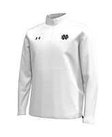 Under Armour Men's White Notre Dame Fighting Irish Motivate Quarter-Zip Performance Jacket