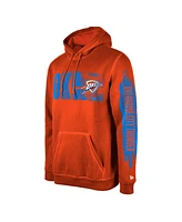 New Era Men's Oklahoma City Thunder Orange Tip-Off Collection Pullover Hoodie