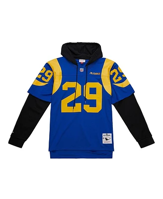 Mitchell & Ness Men's Eric Dickerson Royal Los Angeles Rams Player Name Number Hoodie Legacy Jersey