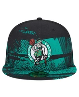 New Era Men's Black/Kelly Green Boston Celtics Tip-Off 59FIFTY Fitted Hat