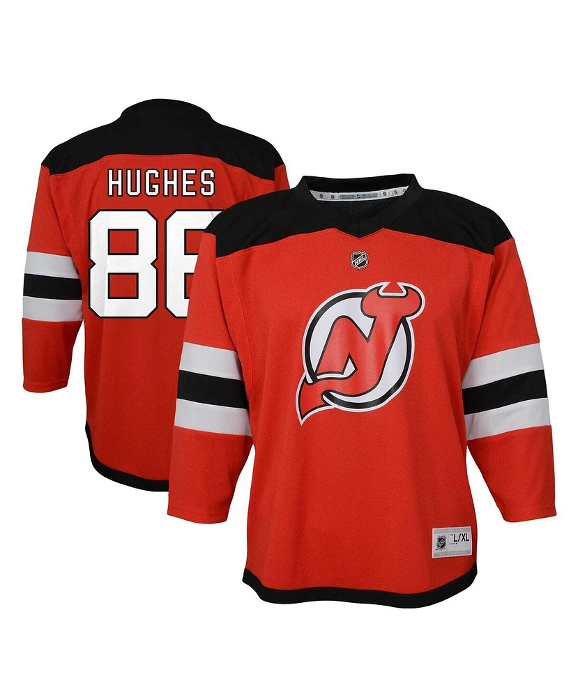 Outerstuff Baby Boys and Girls Jack Hughes Red New Jersey Devils Home Replica Player Jersey