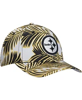 New Era Men's Gray Pittsburgh Steelers Palms 39THIRTY Flex Hat