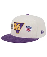 New Era Men's Cream/Purple Minnesota Vikings Corduroy 59FIFTY Fitted Hat