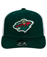 New Era Men's Green Minnesota Wild Core Trucker 9SEVENTY Stretch-Snap Hat