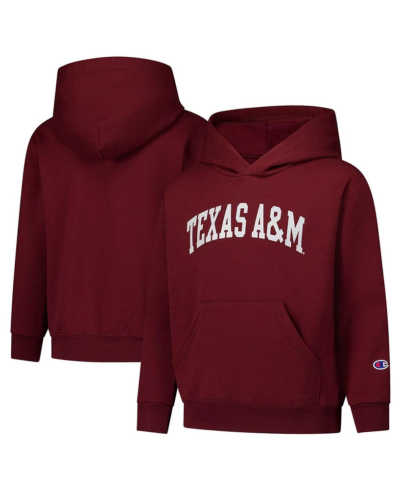 Champion Big Boys and Girls Maroon Texas A & M Aggies Basic Arch Hoodie