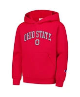 Champion Big Boys and Girls Scarlet Ohio State Buckeyes Campus Pullover Hoodie