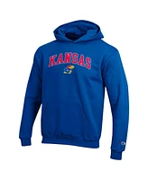 Champion Big Boys and Girls Royal Kansas Jayhawks Campus Pullover Hoodie