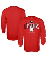 Blue 84 Men's Red Georgia Bulldogs 2024 Sec Football Conference Champions Locker Room Long Sleeve T-Shirt