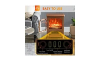 Slickblue Portable Electric Fireplace Heater for Cozy and Stylish Interiors