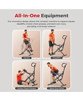 Sunny Health & Fitness Upright Row-n-Ride Plus Assisted Squat Machine