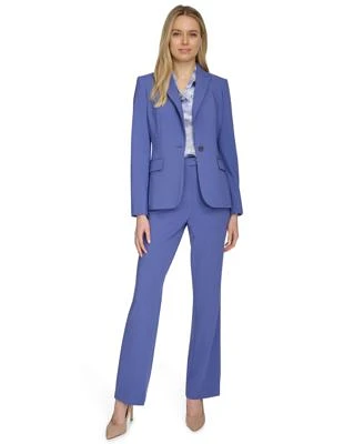 Calvin Klein Womens One Button Blazer Straight Leg Pants