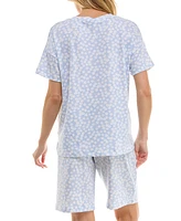 Roudelain Women's Printed Butter-Knit Bermuda Pajama Set
