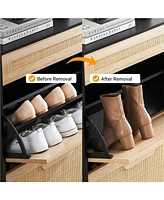 gaomon Rattan Shoe Storage Cabinet