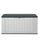 Slickblue Sturdy Deck Box for Outdoor Storage and Weatherproof Organization