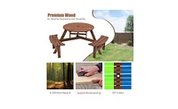 Slickblue 6-Person Outdoor Picnic Table for Comfortable and Stylish Outdoor Dining