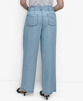 Dkny Women's Chambray Wide-Leg Pants