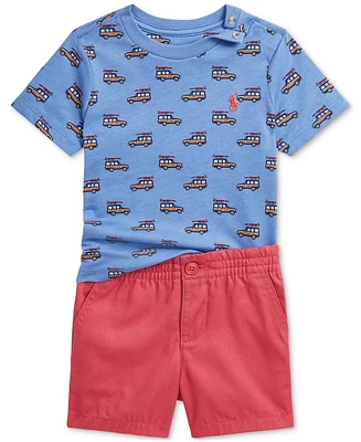 Polo Ralph Lauren Baby Printed Jersey Tee & Chino Short Set