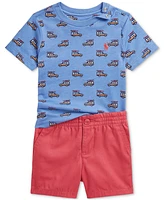 Polo Ralph Lauren Baby Printed Jersey Tee & Chino Short Set