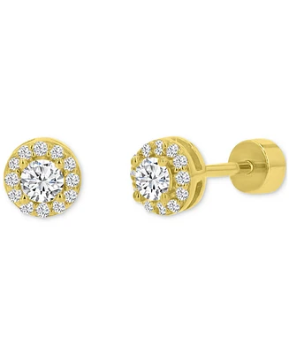 Cubic Zirconia Stud Earrings (1/2 ct. t.w.) in 14k Gold-Plated Sterling Silver