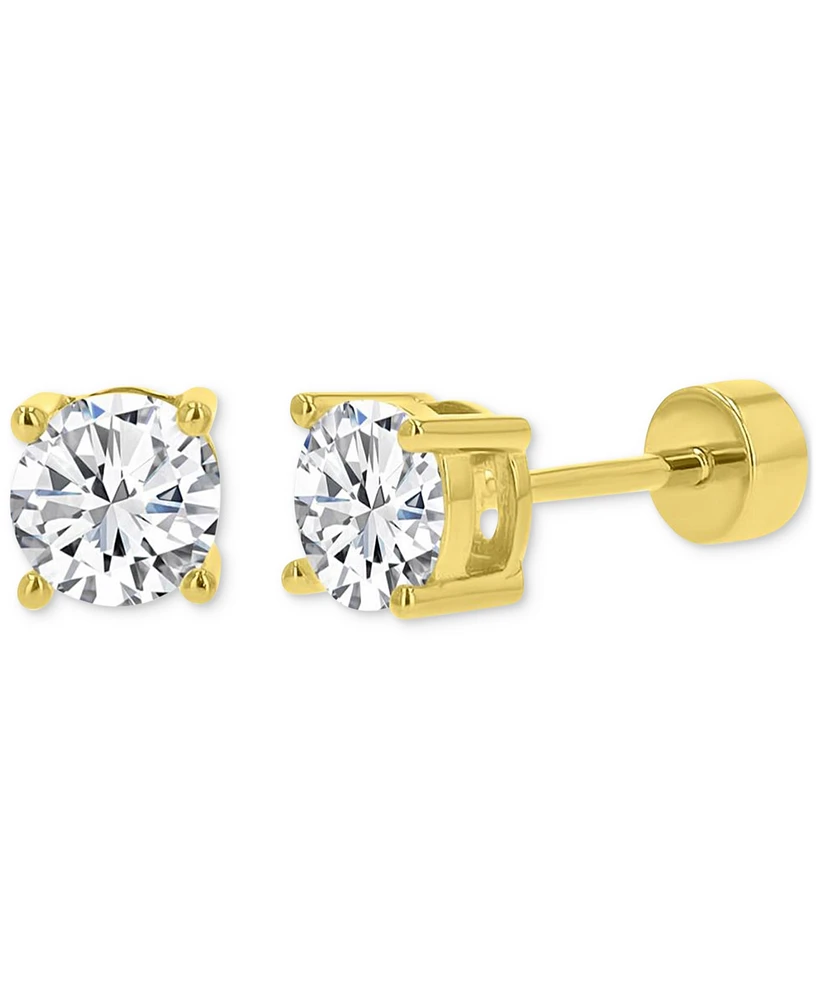 Cubic Zirconia Stud Earrings (1-1/2 ct. t.w.) 14k Gold-Plated Sterling Silver