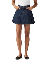 Levi's Women's Pleated Denim Mini Skirt