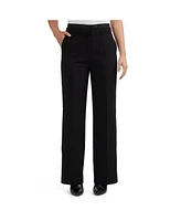 Ellen Tracy Women's Straight Leg Pant with Satin Waistband