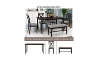 Slickblue 6-Piece Kitchen Dining Table Set for Stylish and Functional Mealtime Gatherings