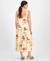 I.n.c. International Concepts Petite Floral Halter Maxi Dress, Exclusively at Macy's