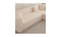 Slickblue Modular L-Shaped Sectional Floor Couch, Deep Seat Tufted Comfy Sofa set