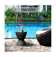 SereneLife Cool Bar Outdoor Patio Furniture With 7.5-Gallon Cooler