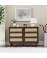 Slickblue Wooden Drawer Bedroom Dresser with Ample Storage and Stylish Design for Home Organization