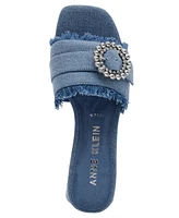 Anne Klein Women's Nahla Embellished Buckle Block Heel Dress Sandals