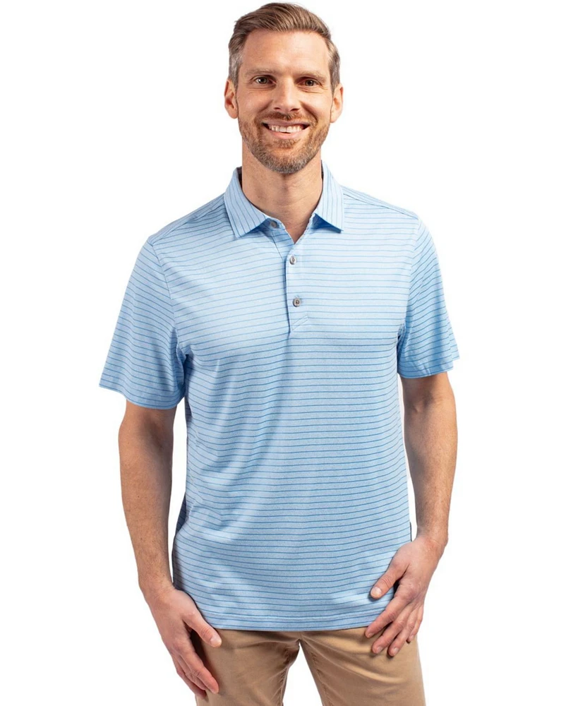 Cutter & Buck Big & Tall Forge Eco Heather Stripe Stretch Recycled Polo Shirt